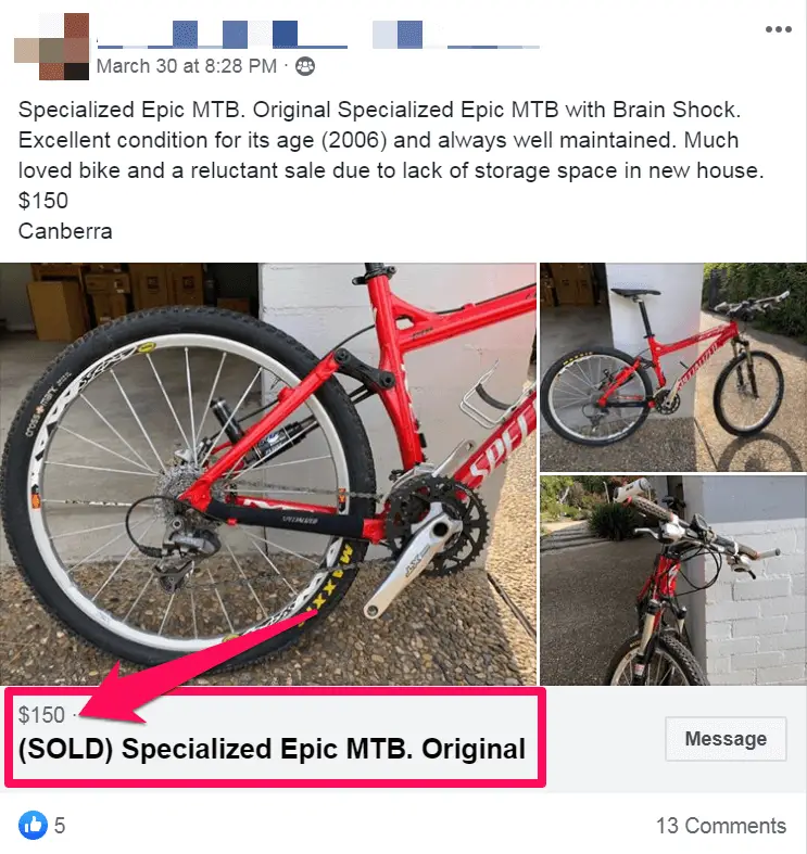 6 Steps to Selling a Bicycle for Top Dollar - Selling Bicycle On Facebook